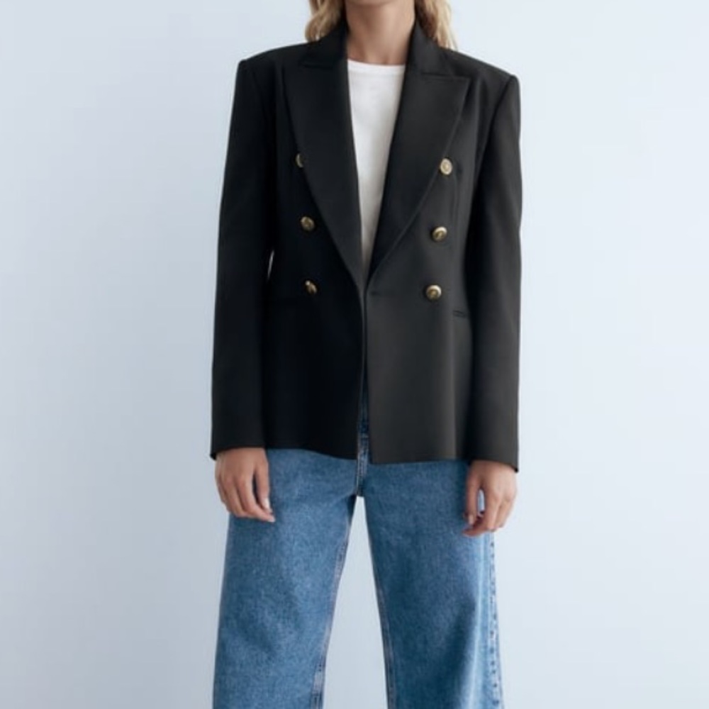 Zara Tailored Double Breasted Blazer